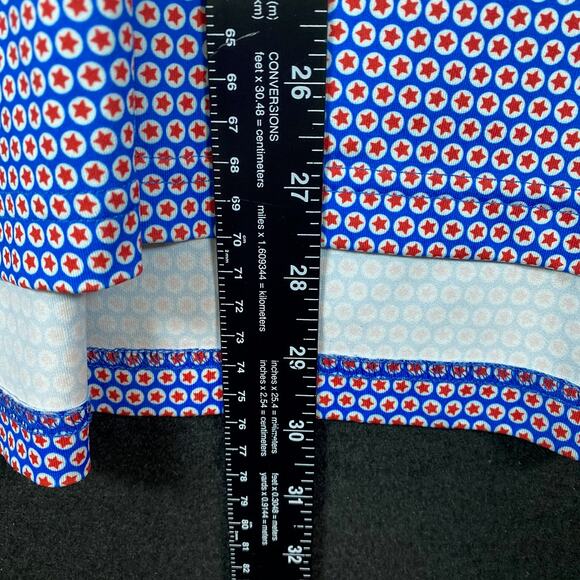 Fairway & Greene Mens Shirt Patriotic Star Golf Polo Short Sleeve Stretch Medium - Picture 10 of 13